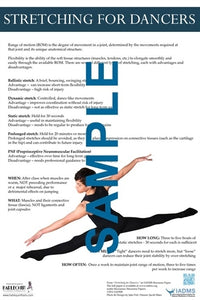Stretching for Dancers Poster